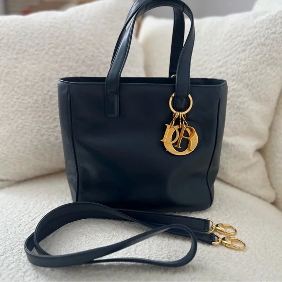 Christian Dior Lady Dior 2 Way Tote Bag Navy - Picture 10 of 14